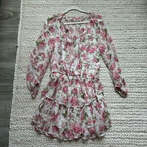 LoveShackFancy Popover Dress in Blushing Rose